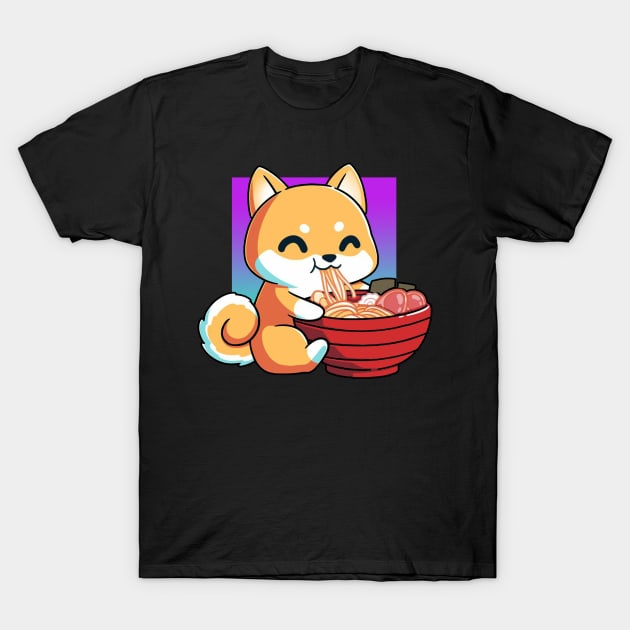 Cute Fox, The Great Ramen off Kanagawa T-Shirt by RedoneDesignART